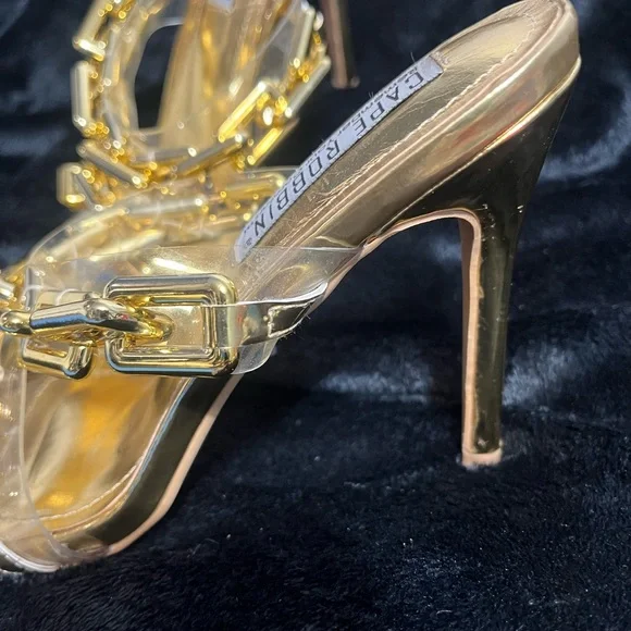 Cape Robbin Gold Chain Stiletto Heels - Picture 9 of 16